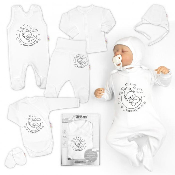 Soupravička do porodnice 6D Medvídek na měsíčku Baby Nellys