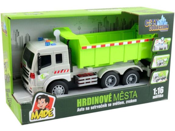 Auto nákladní na setrvačník se světlem a zvukem
