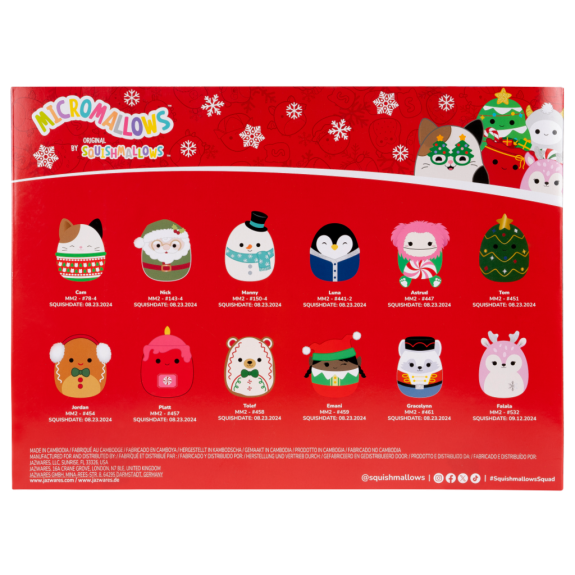 Micromallows Adventní kalendář - 12 ks Squishmallows