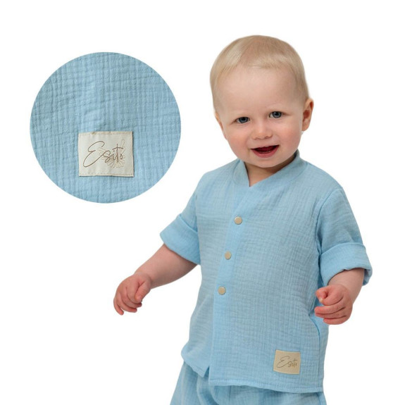 Dětská mušelínová košile Luca Blue Esito