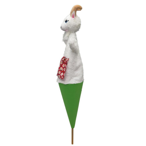 Kornoutový maňásek Koza se zástěrou 56 cm 3v1
