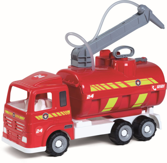 Hasičký vůz s funkční stříkačkou a pogumovanými koly - délka 52 cm Androni Heavy Trucks