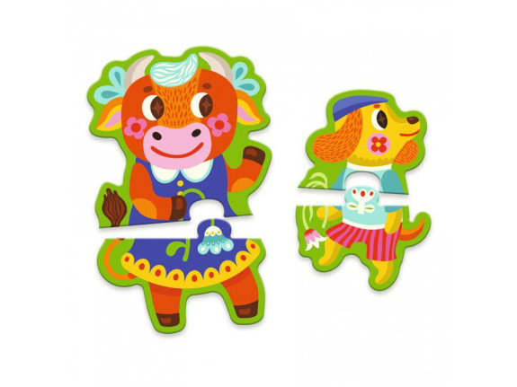 Puzzle Big and small on the farm - 16 ks Djeco