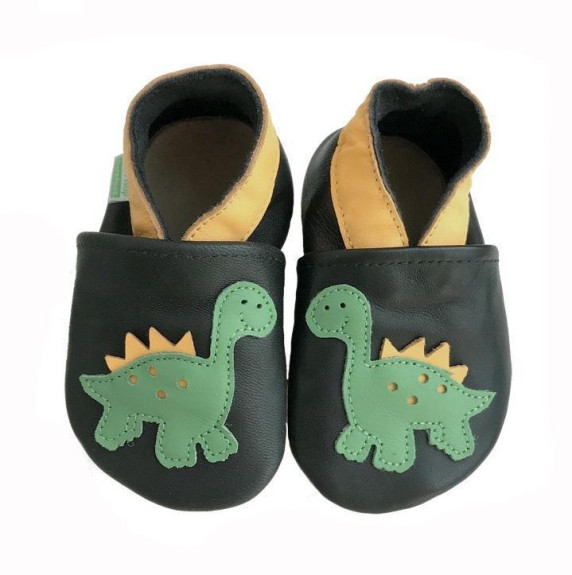 Kožené capáčky Barefoot Vel. M (6-12 měs.) Hopi Hop