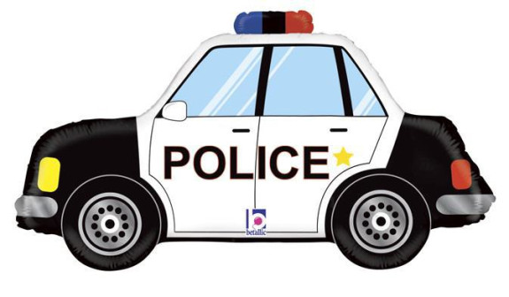 Auto policejní 31"/79 cm fóliový balónek