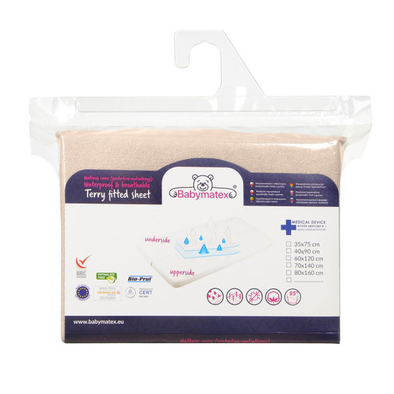 Nepromokavé prostěradlo froté 70 x 140 cm Babymatex