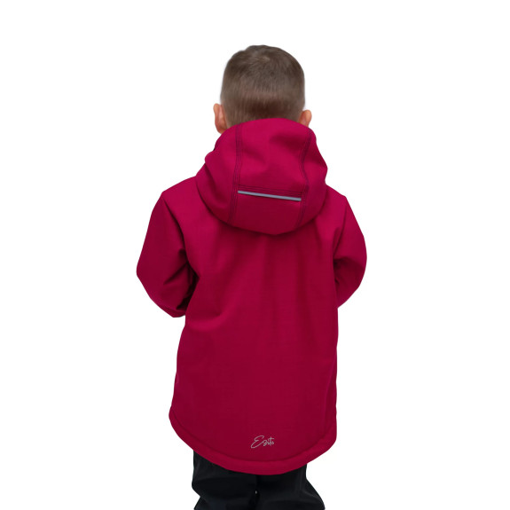 Dětská zimní softshellová bunda s beránkem Lamb Red Esito