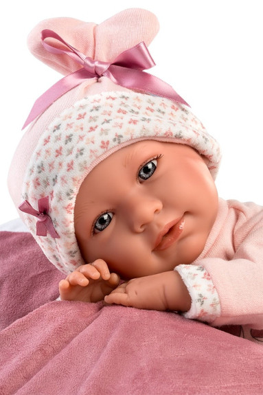 Obleček pro panenku New Born velikosti 40-42 cm s nosítkem do ruky Llorens