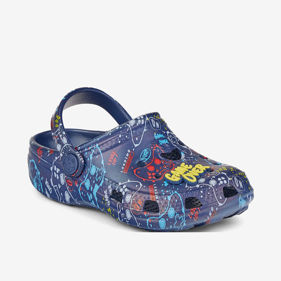 Dětské nazouváky clogsy modré Game + amulet Big Frog Coqui