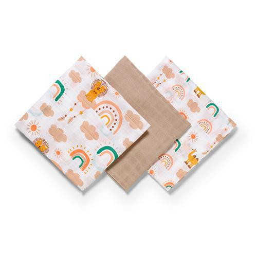 Plenky mušelínové Super soft 3 ks BabyOno
