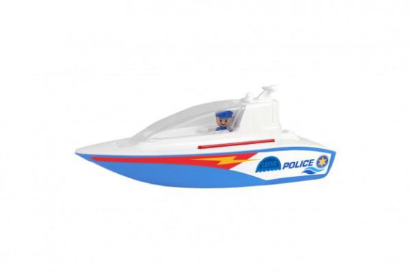 Boazz loď/člun policie s figurkou plast 38 cm