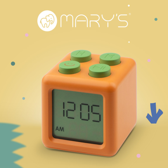 Budík kostka, oranžová Mary's