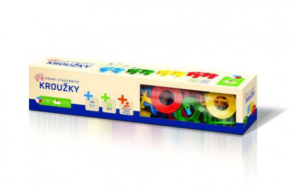 První stavebnice - Kroužky 32ks v krabici