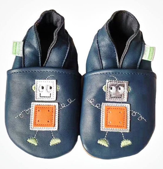 Kožené capáčky Barefoot Vel. M (6-12 měs.) Hopi Hop