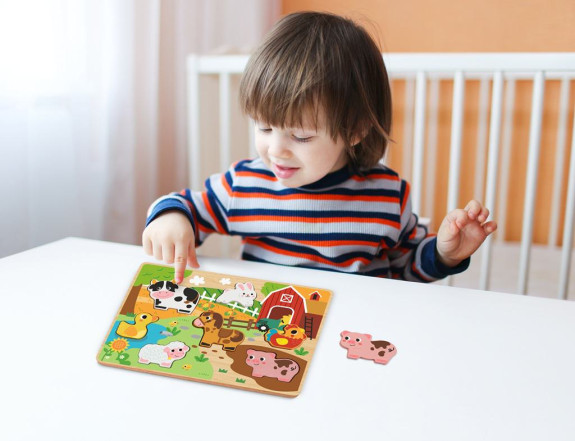 Vkládací puzzle Farma 2Kids Toys