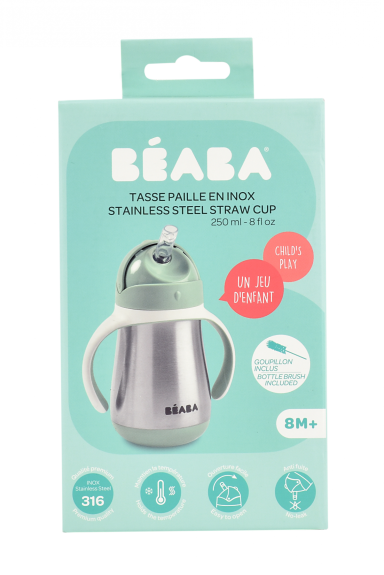 Hrnek termoizolační s brčkem nerez 250 ml