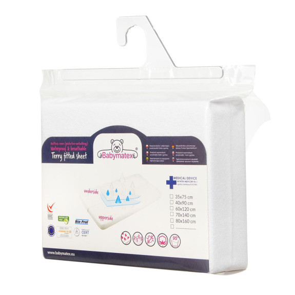 Nepromokavé prostěradlo froté 70 x 140 cm Babymatex