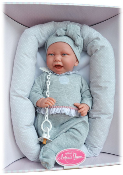 CARLA 33228 Antonio Juan - realistická panenka miminko s látkovým tělem - 42 cm