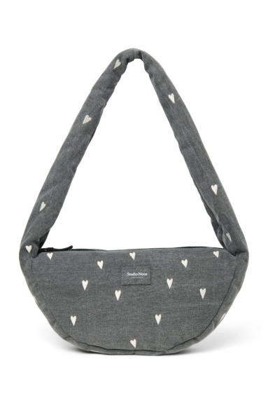 Denim Mini Cross Body Bag Studio Noos Grey Hearts