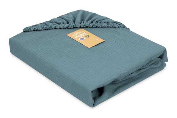 Mušelínové prostěradlo s gumou 60 x 120 cm BabyMatex