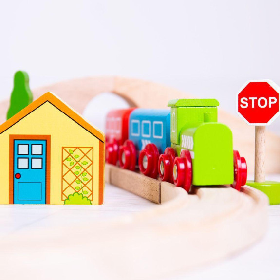 Dřevěná vláčkodráha osmička Bigjigs Rail
