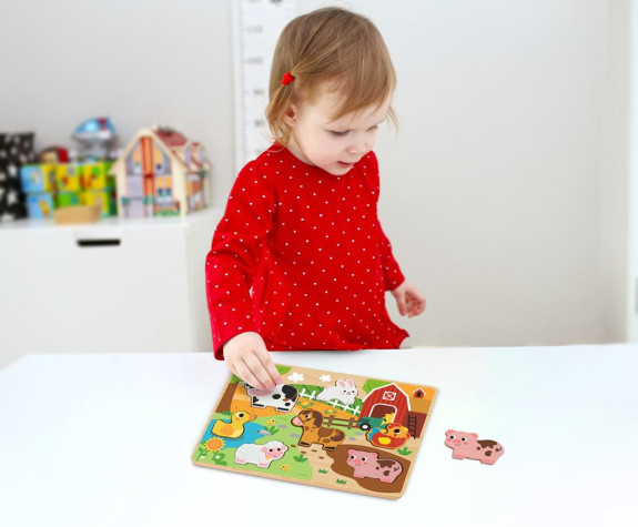 Vkládací puzzle Farma 2Kids Toys