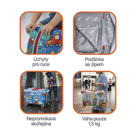 Dětský kufřík na kolečkách Pack & Ride Zopa