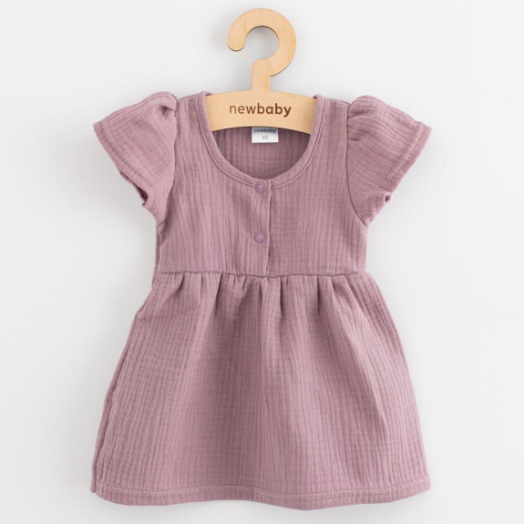 Kojenecké mušelínové šaty New Baby lavender