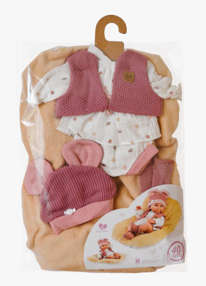 Obleček pro panenku miminko New Born velikosti 40-42 cm s doplňky Llorens