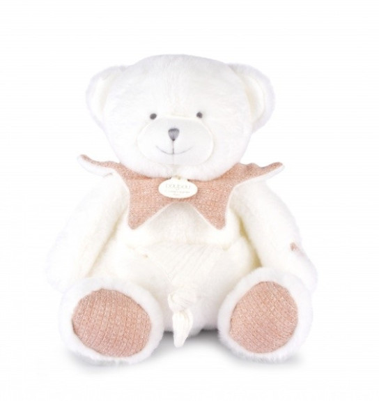 Dárková sada Plyšový medvídek s dečkou 30 cm růžový Doudou