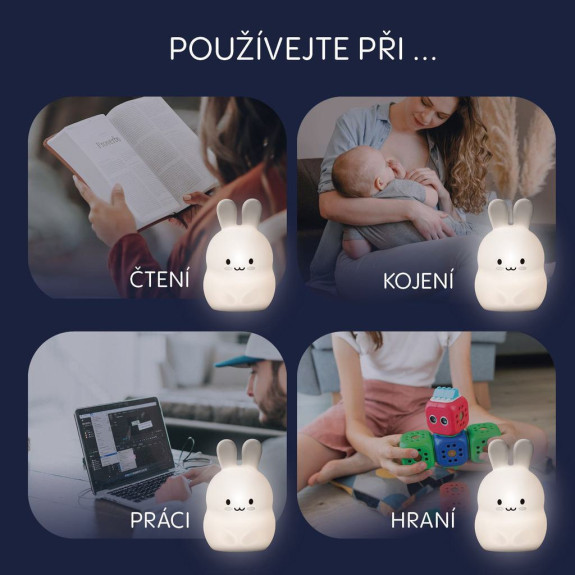Silikonová LED noční lampička vel. M Zopa