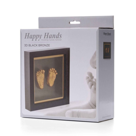 3D Black Bronze Happy Hands
