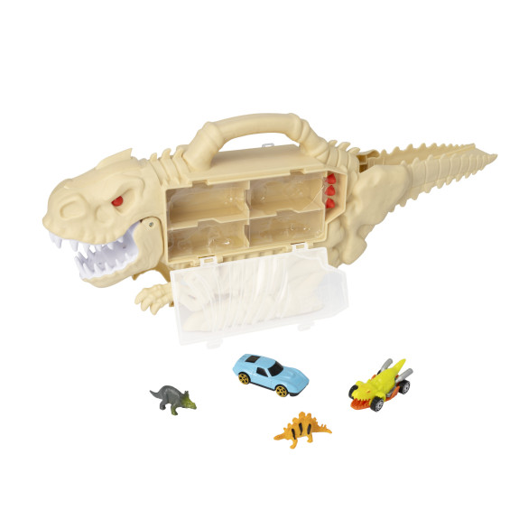 Dino s auty střílející 47 cm