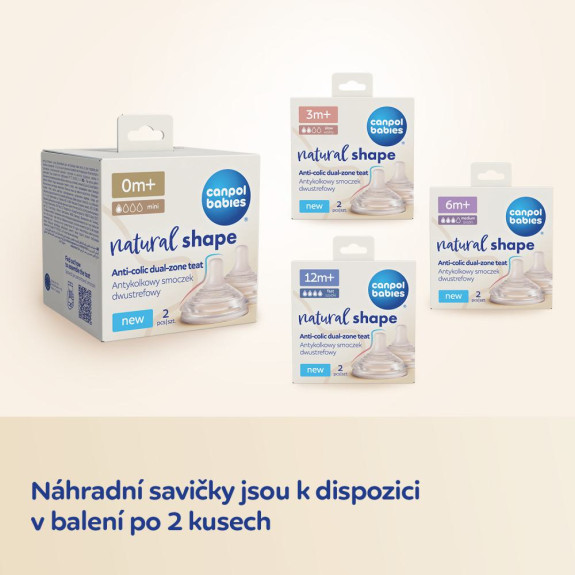 Láhev antikoliková Natural Shape 330 ml Canpol babies