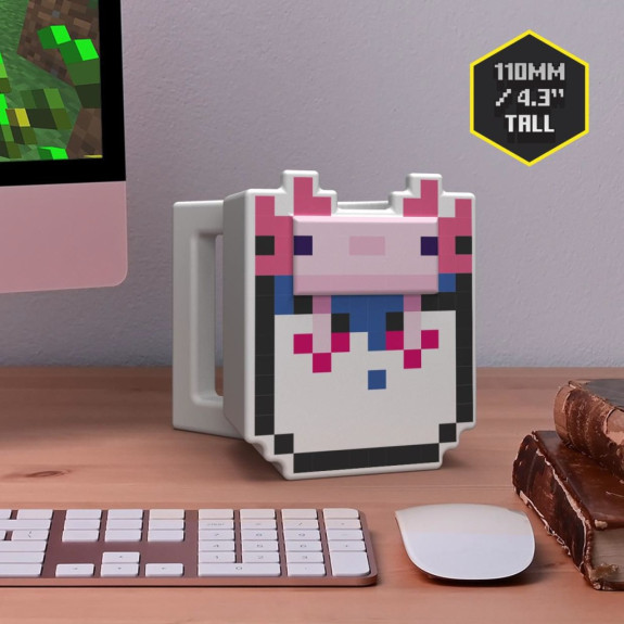 3D hrnek Minecraft Axolot