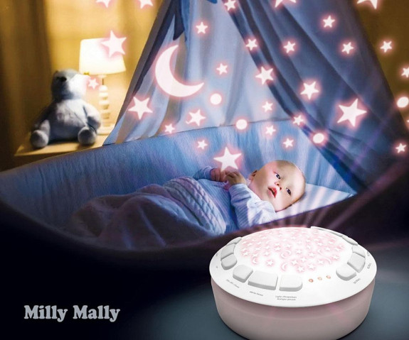 Plyšový usínáček panda s projektorem Milly Mally