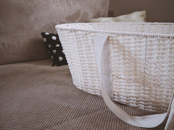 Mojžíšův košík pro miminko Paper Dream white + matrace Airdream Ahojbaby