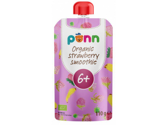 Kapsička Salvest Ponn BIO Ovocné pyré s malinami (110 g) 6m+