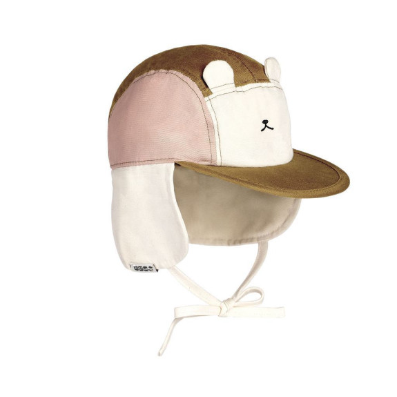 Kšiltovka Ours'on pink - brown s ochranou krku UPF 50+ KiETLA