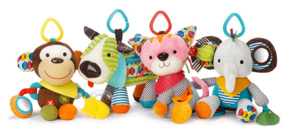 Hračka na C- kroužku aktivní Bandana Buddies - Sloník 0m+