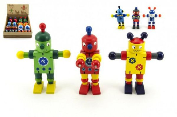 Robot dřevo 12cm