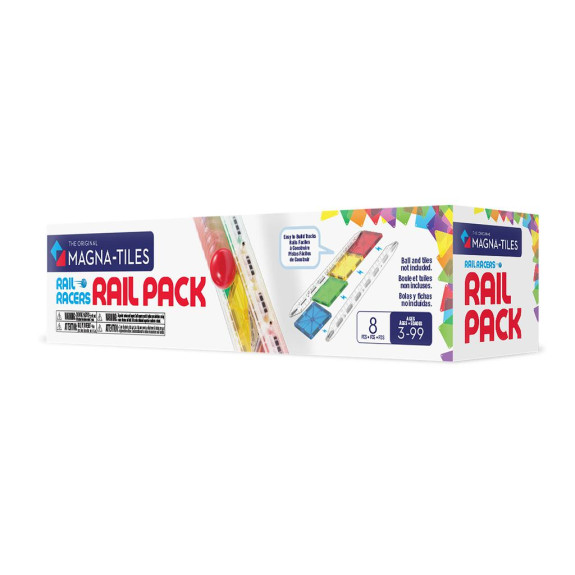 Magnetická stavebnice Rail Racers Rail Pack 8 dílů Magna-Tiles