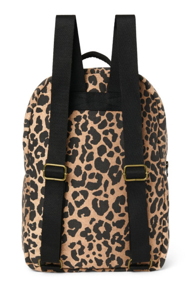 Cotton Midi Backpack - batůžek s přední kapsou Brown Leopard Studio Noos