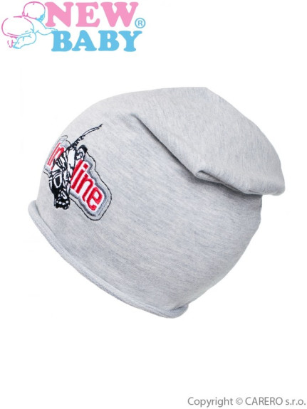 Podzimní dětská čepička New Baby Inline šedá vel. 110