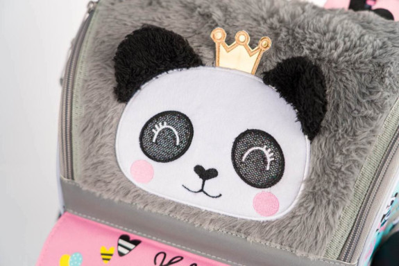 3 set Zippy Panda: aktovka, penál, sáček Baagl