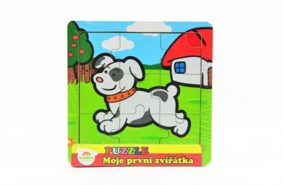 Mini puzzle dřevěné 9 dílků Moje první zvířátka pro nejmenší