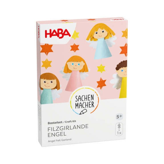 Kreativní sada Plstěná girlanda Anděl Haba