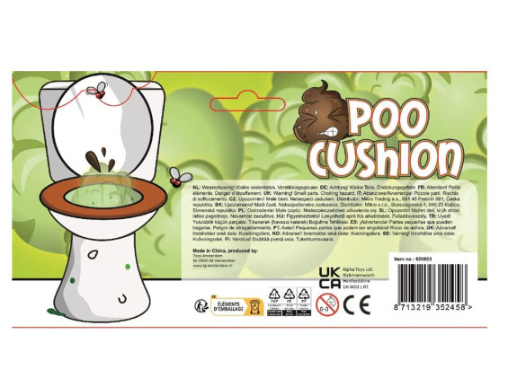 Poo prdící polštářek 24 x 19 cm