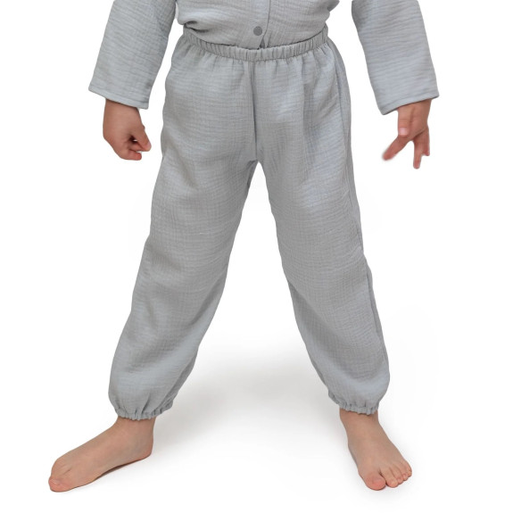 Dětské mušelínové kalhoty Luca Dove Grey Esito