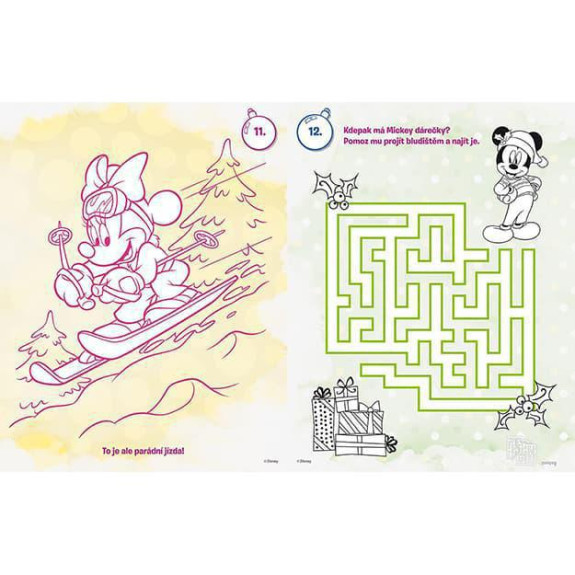 Vánoční omalovánky se samolepkami Minnie